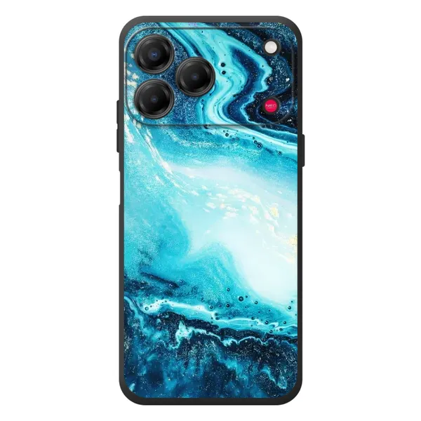 Чехол с принтом «Голубой мрамор» для ZTE Nubia V80 Design