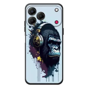 Чехол с Обезьянами ZTE Nubia V80 Design - (AlphaPrint) (Горилла в наушниках)
