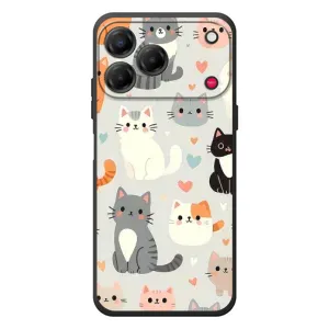 Чехол с рисунком кот на ZTE Nubia V80 Design (Коллаж котов)