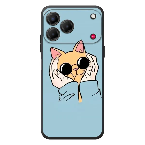 Чехол с принтом «Котик в очках» для ZTE Nubia V80 Design