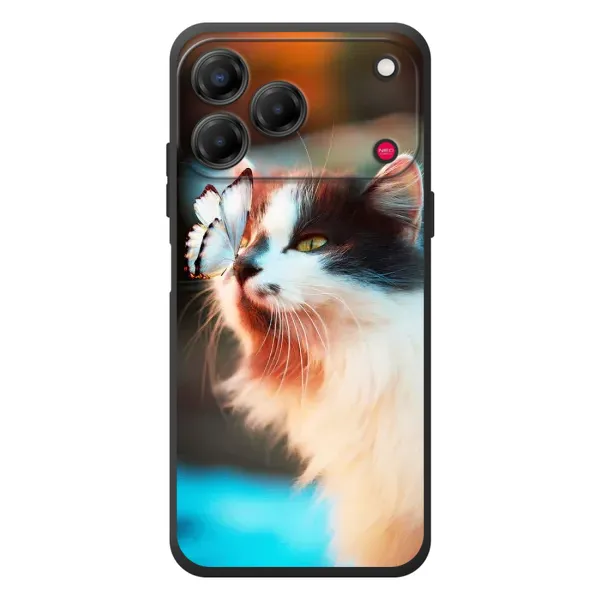 Чехол с принтом «Котик с бабочкой» для ZTE Nubia V80 Design