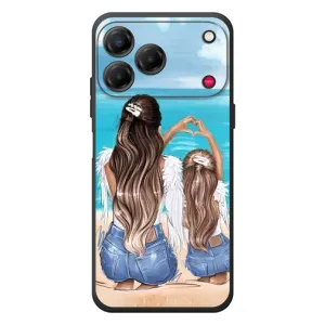 Чехол с печатью для ZTE Nubia V80 Design - (Мама с ребенком) (AlphaPrint) (Мама с доченькой)