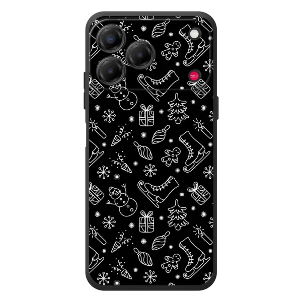 Чехол с принтом «Новогодний фон» для ZTE Nubia V80 Design