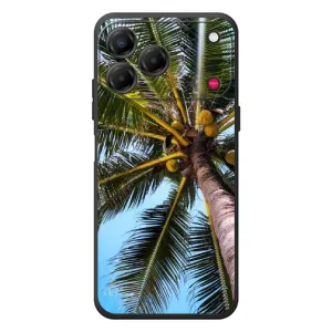 Силиконовый чехол с КАРТИНКАМИ лето для ZTE Nubia V80 Design (AlphaPrint) (Пальма)