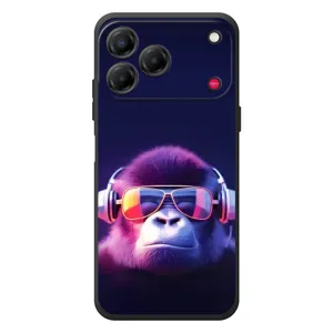 Чехол с Обезьянами ZTE Nubia V80 Design - (AlphaPrint) (Стильная обезьяна)