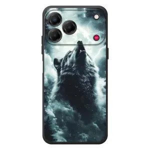 Чехол с картинкой «Хищники» для ZTE Nubia V80 Design (Волк в облаках)