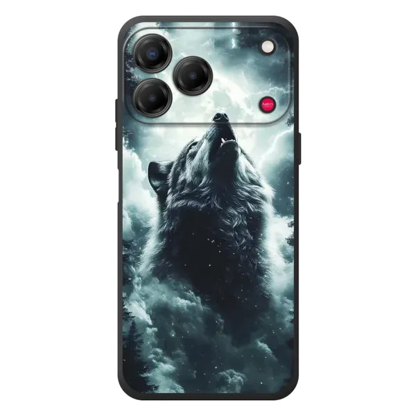 Чехол с принтом «Волк в облаках» для ZTE Nubia V80 Design