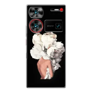 Чехлы (ART) Цветы на ZTE Nubia Z60 Ultra (VPrint) (Белые цветы)