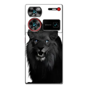 Чехлы с картинками животных ZTE Nubia Z60 Ultra (Черный ЛЕВ)
