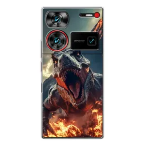 Чехол с картинкой «Хищники» для ZTE Nubia Z60 Ultra (Огненный динозавр)