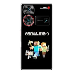 Чехол Майнкрафт на ZTE Nubia Z60 Ultra (AlphaPrint) Minecraft (герои Minecraft)
