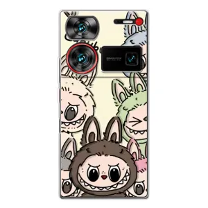 Чехол с Лабубу на ZTE Nubia Z60 Ultra (Золотая обезьяна Bored Ape)
