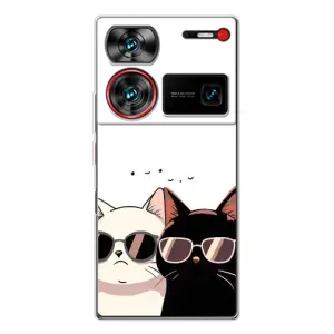 Чехол с рисунком кот на ZTE Nubia Z60 Ultra (Коты в очках)
