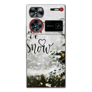Новогодние, Праздничные Чехлы для ZTE Nubia Z60 Ultra - 2024 год (Let it snow)