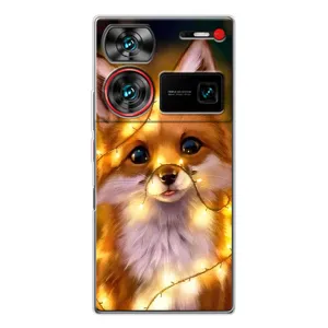 Чехлы с картинкой Лисички для ZTE Nubia Z60 Ultra (VPrint) (Лисичка в гирляндах)