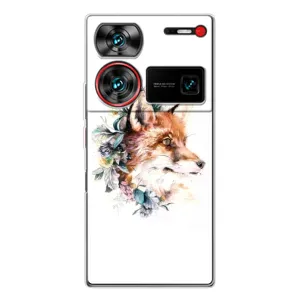 Чехлы с картинкой Лисички для ZTE Nubia Z60 Ultra (VPrint) (Лисичка в цветочках)