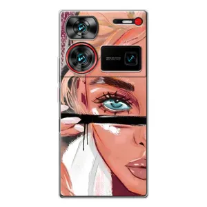Чехол с печатью для ZTE Nubia Z60 Ultra - (Мода) (AlphaPrint) (Макияж)