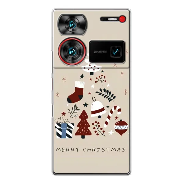 Чехол с принтом «Merry Christmas» для ZTE Nubia Z60 Ultra