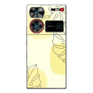 Силиконовый чехол с принтом в цветах на ZTE Nubia Z60 Ultra