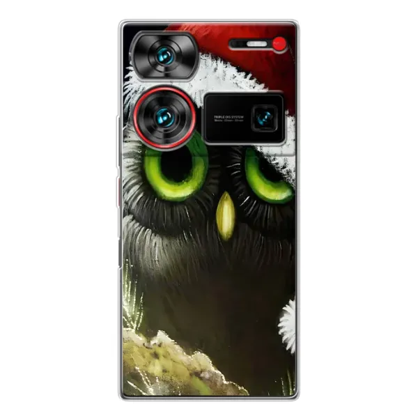 Чехол с принтом «Новогодняя Сова» для ZTE Nubia Z60 Ultra Чехол с принтом «Новогодняя Сова» для ZTE Nubia Z60 Ultra