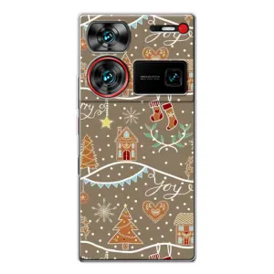 Новогодние, Праздничные Чехлы для ZTE Nubia Z60 Ultra - 2024 год (Новогодние пряники)
