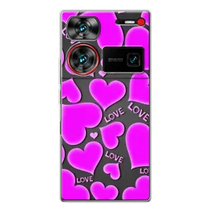 Чехлы для любимой на Нубиа З60 Ультра (VPrint) (Pink hearts)