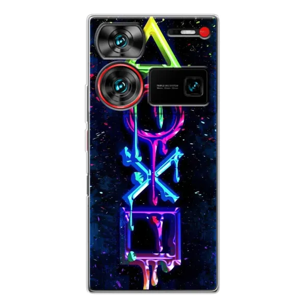Чехол с принтом «Pleystation лого» для ZTE Nubia Z60 Ultra