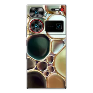 Мраморный чехол на ZTE Nubia Z60 Ultra (VPrint) (Радужный Мрамор)