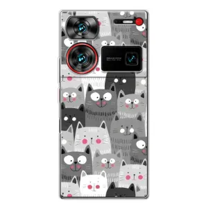 Чехлы с Котиками для ZTE Nubia Z60 Ultra (VPrint) (Рисованные котики)
