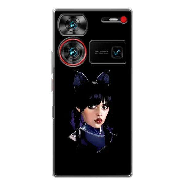 Чохол з принтом «серйозна Венздей» для ZTE Nubia Z60 Ultra