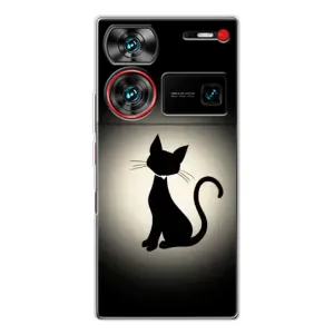 Чехол с принтом для ZTE Nubia Z60 Ultra (AlphaPrint) Модные коты (Силуэт котика)