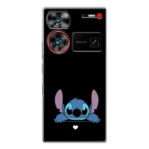 Чехол с принтом Стич на ZTE Nubia Z60 Ultra (Стич на черном)