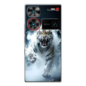 Чехол с картинкой «Хищники» для ZTE Nubia Z60 Ultra (Белый тигр в дыму)
