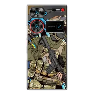 Чехлы с картинкой ЗСУ для ZTE Nubia Z60 Ultra (AlphaPrint) (Воин ВСУ)