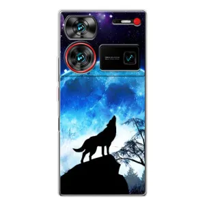 Защитные чехлы для Нубиа З60 Ультра (AlphaPrint) (ХИТ продаж) ВОЛК (Волк на луну)