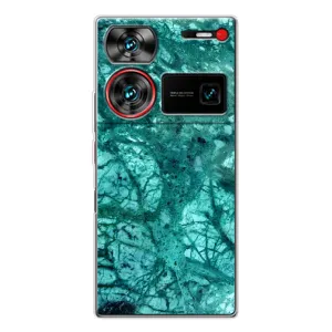 Мраморный чехол на ZTE Nubia Z60 Ultra (VPrint) (Зеленый мрамор)