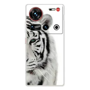 Чохли з картинкою животних ZTE Nubia Z70 Ultra (Білий Тигр)