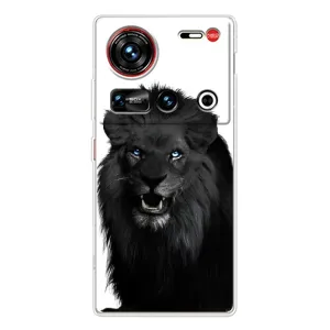 Чохли з картинкою животних ZTE Nubia Z70 Ultra (Чорний ЛЕВ)