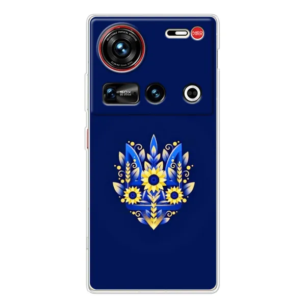 Чехол с принтом «Цветочный Герб» для ZTE Nubia Z70 Ultra