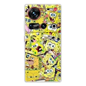 Чехол Губка Боб для 傳說 ZTE Nubia Z70 Ultra (Эмоции Спанч Боба)