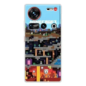 Чехол Майнкрафт на ZTE Nubia Z70 Ultra (AlphaPrint) Minecraft (фон Minecraft)