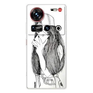 Чехол с печатью для ZTE Nubia Z70 Ultra - (Мода) (AlphaPrint) (Фото девочки)