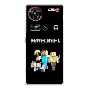 Чехол Майнкрафт на ZTE Nubia Z70 Ultra (AlphaPrint) Minecraft (герои Minecraft)