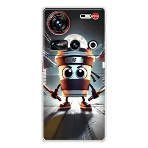 Чехол с мемом Тралалело тралала на ZTE Nubia Z70 Ultra (Капучино асасино)