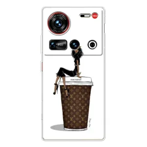 Чехлы Луи Витон для ZTE Nubia Z70 Ultra (AlphaPrint - LOUIS VUITTON) (кофе LOUIS VUITTON)