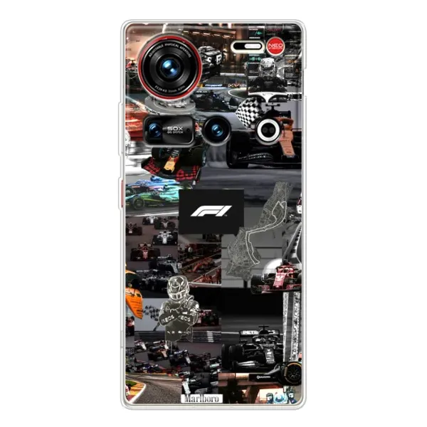 Чохол з принтом «Гоночний колаж Ф1» для ZTE Nubia Z70 Ultra