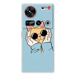 Чехол на 傳說 ZTE Nubia Z70 Ultra с Котами (VPrint) (Котик в очках)