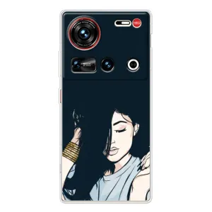 Чехол с печатью для ZTE Nubia Z70 Ultra - (Мода) (AlphaPrint) (Красивая девочка)