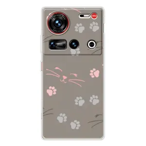 Чехол с рисунком кот на ZTE Nubia Z70 Ultra (Лапы и усы)