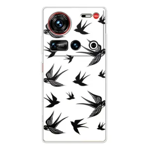 Чехол с птицами на ZTE Nubia Z70 Ultra (VPrint) (Ласточки)